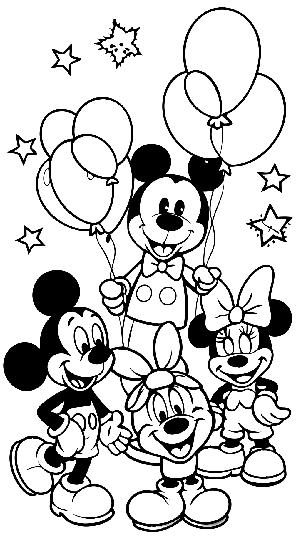 pages à colorier Mickey Mouse and Friends